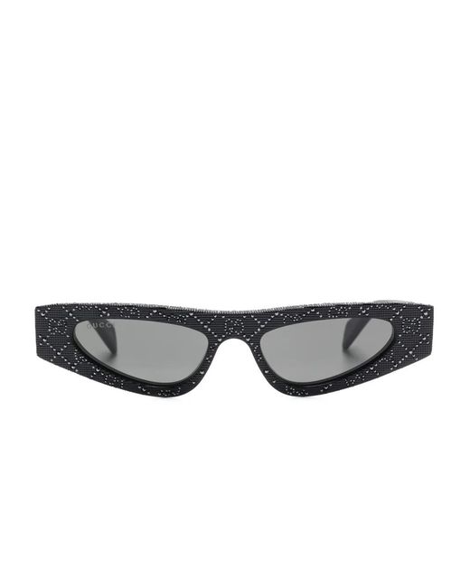Gucci Gray Cat Eye-Frame Sunglasses
