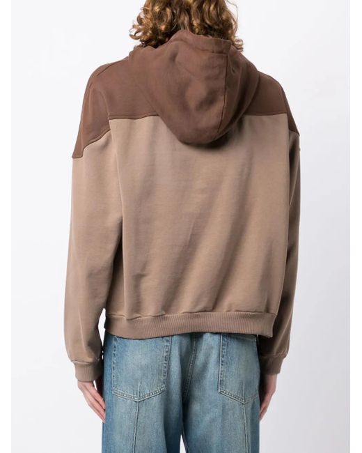 Guess Brown Embroidered-Logo Cotton Hoodie