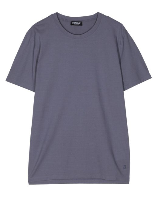 Dondup Blue Round-neck Cotton T-shirt for men