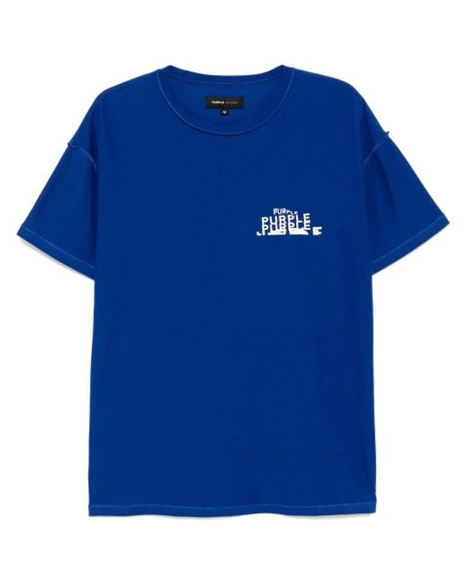 メンズ Purple Brand グラフィック Tシャツ Blue