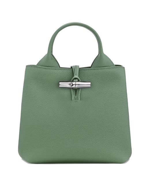 Longchamp Green Le Roseau S Handbag