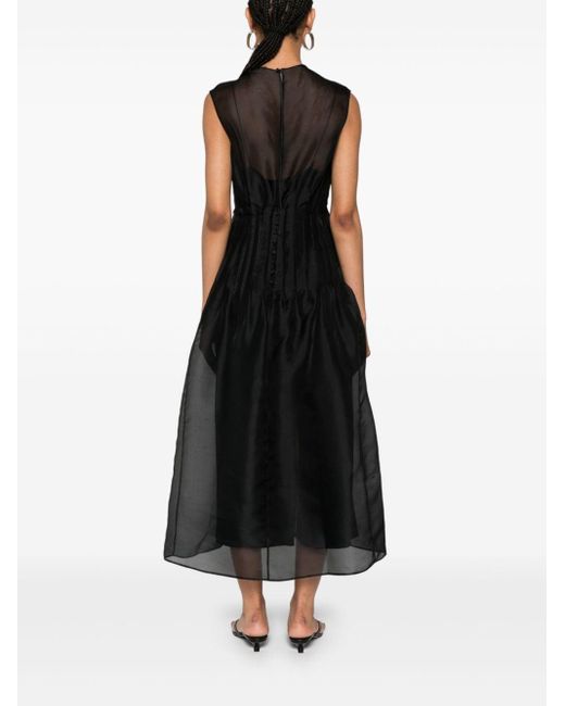 Khaite Black The Wes Midi Dress