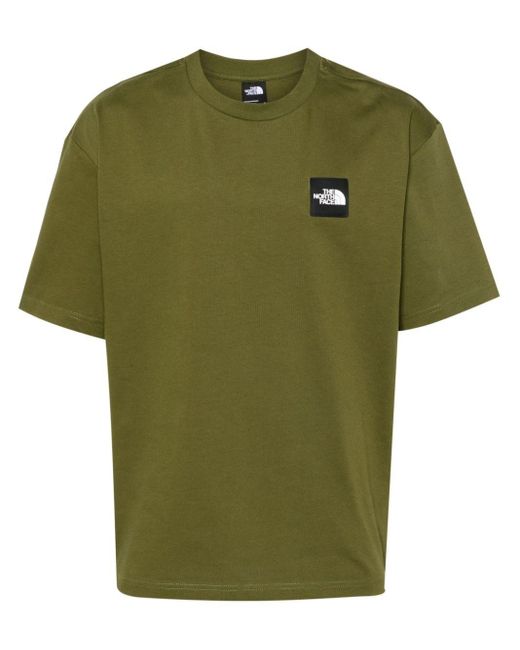 The North Face Green Logo-patch Cotton T-shirt for men