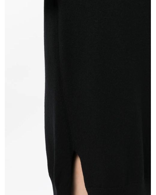 Barrie Black High-Waisted Knit Skirt