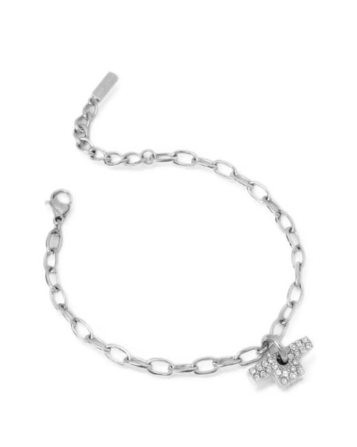 Trussardi Metallic Charm Chain Bracelet