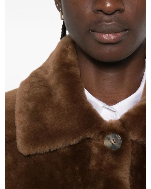 FURLING BY GIANI Brown Emma Shearling Coat
