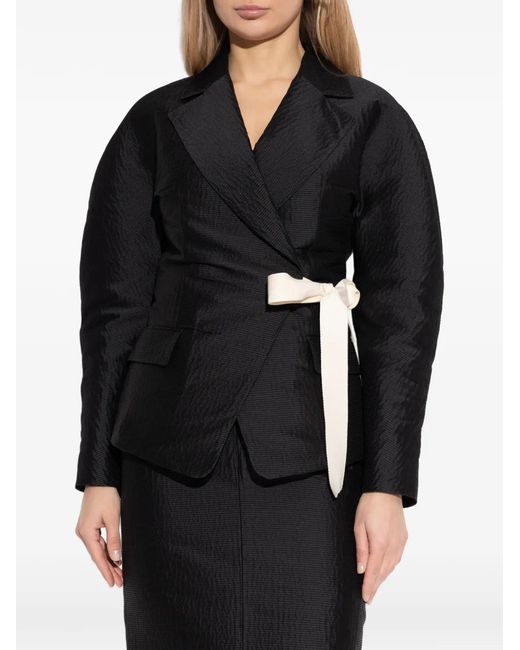 Lanvin Black Bow-Tie Blazer