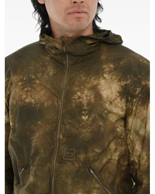 Woolrich Green Tie-Dye Effect Hooded Jacket for men