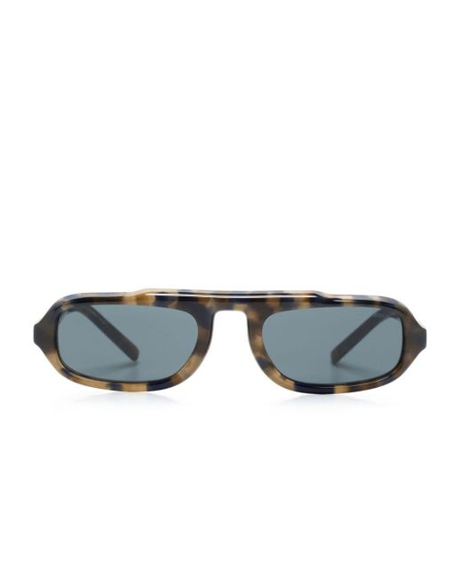 Giorgio Armani Brown Oval-frame Sunglasses for men