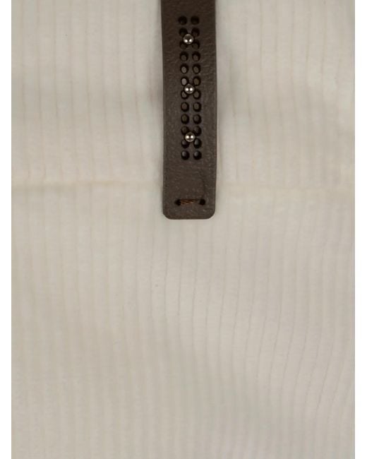 Peserico White Button-Fastening Trousers