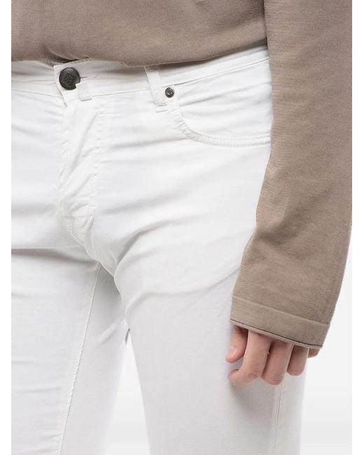 Corneliani White Lazisefix Five-Pocket Trousers for men