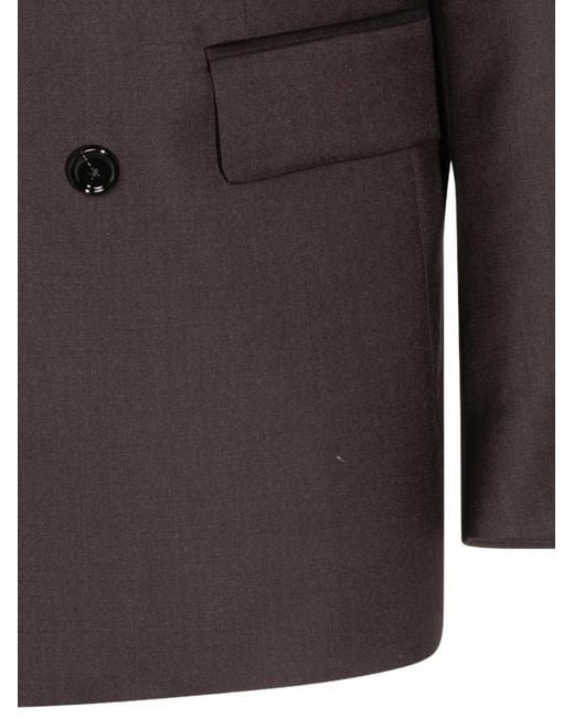 Lardini Black Double-Breasted Suit for men