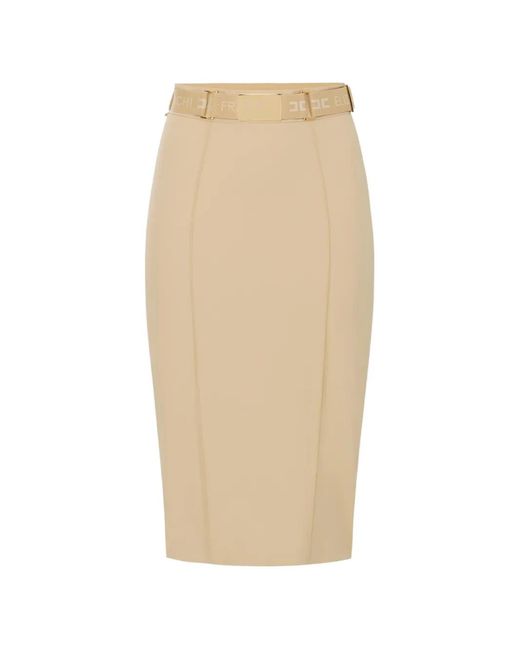 Elisabetta Franchi レディース ナチュラル リブ スカート