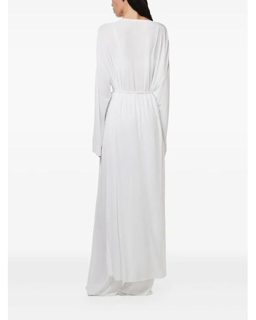 ANNAFOXY White Maxi Belted Cardigan