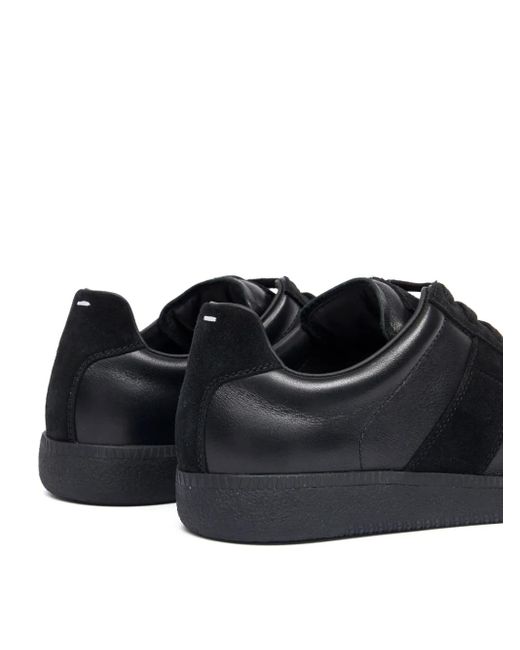 Maison Margiela Blue Replica Low-Top Leather Sneakers