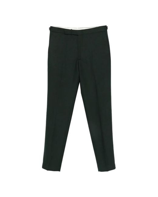 Tagliatore Black Pressed-Crease Tailored Trousers for men