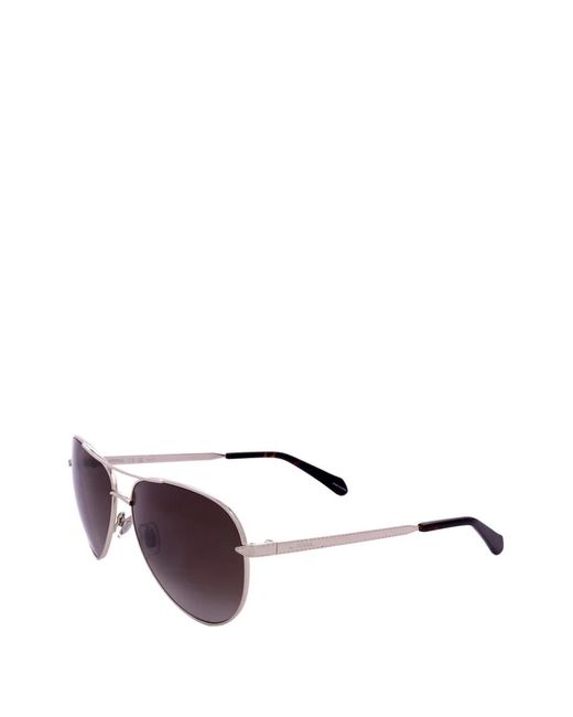 Fossil Metallic Pilot-Frame Double-Bridge Sunglasses