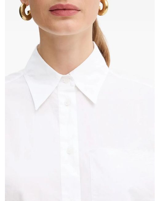 Boss White Pocket Long-Sleeve Shirt