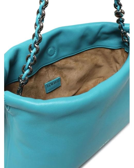 Loewe Blue Leather Tote Bag