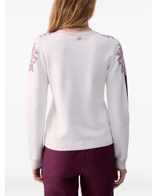 Liu Jo White Jacquard Sweater