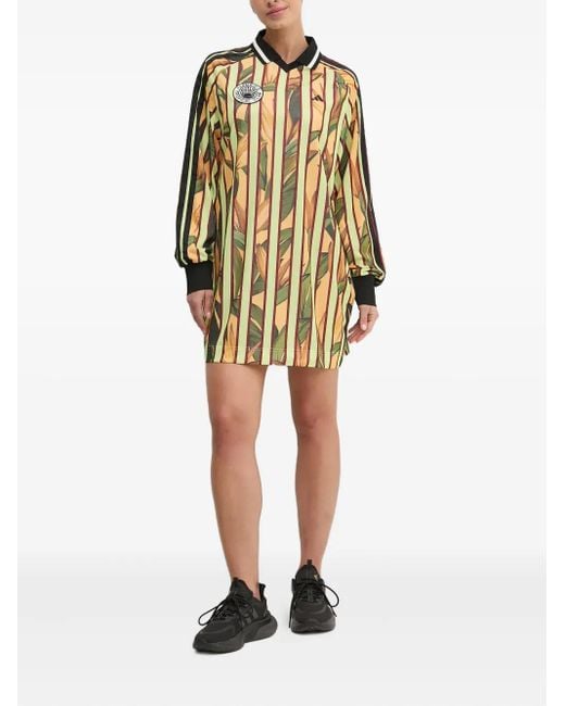 X Farm Premium Abito Con Stampa di Adidas in Yellow
