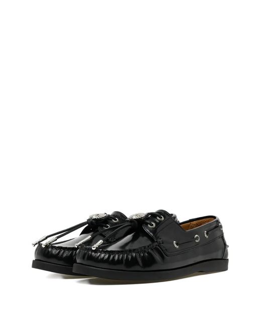 Toga Black Embellished Loafers
