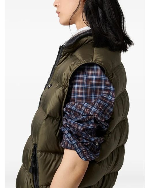 Miu Miu Green Padded Light Pongé Vest