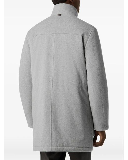 Corneliani Gray Flap-Pocket Wool Jacket for men