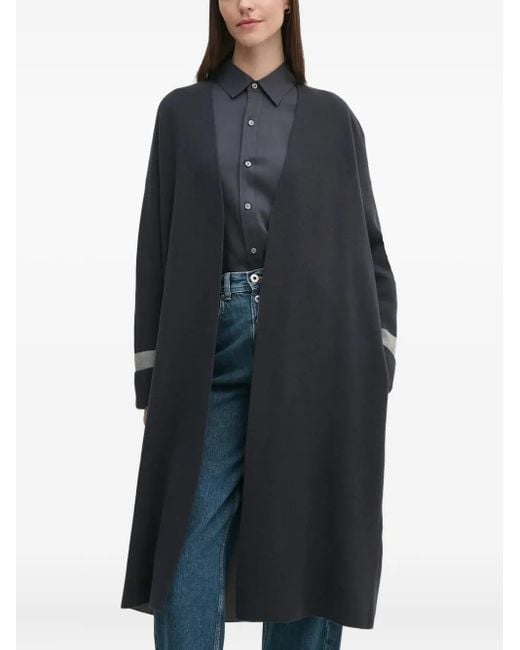 Barbour Blue Panelled Longline Cardigan