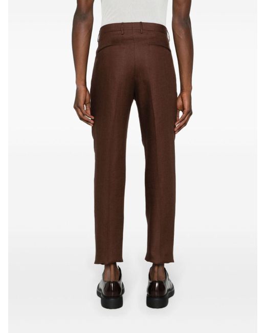 Pantalon de costume à taille mi-haute Tagliatore pour homme en coloris Brown