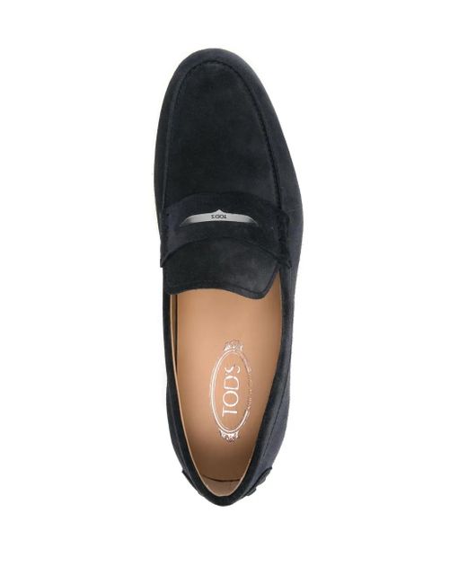 メンズ Tod's スエード ローファー Black