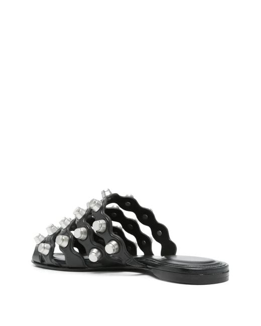 Alexander Wang Black Rexa Cage Sliders