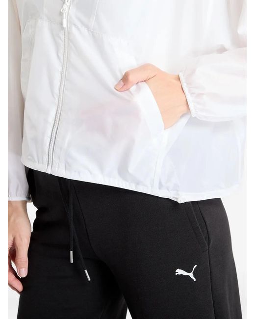 PUMA White Zip-Up Bomber Jacket