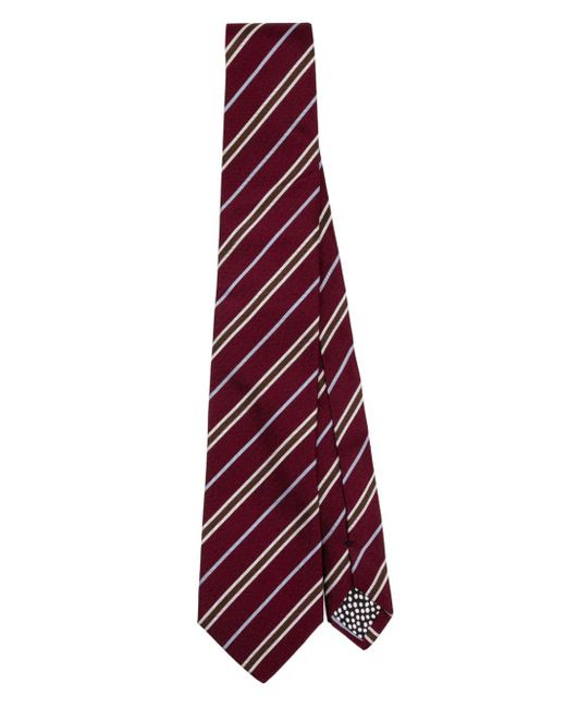 Paul Smith Gestreifte Krawatte aus Seide in Purple für Herren