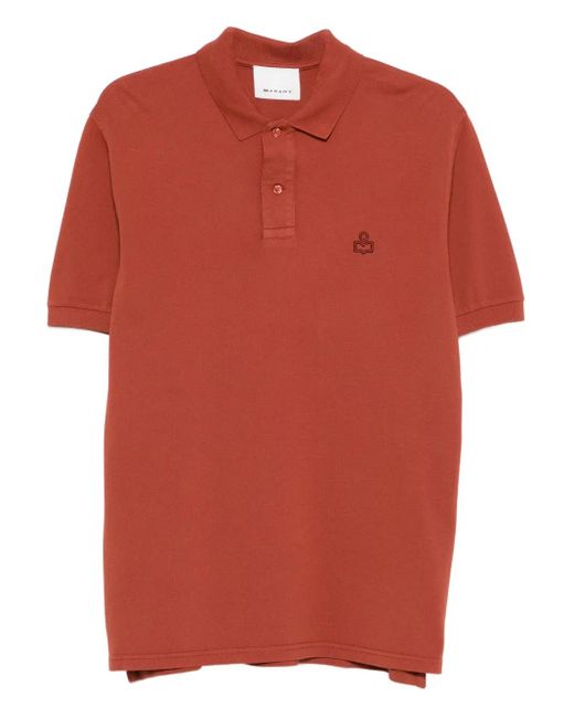 Isabel Marant Poloshirt Mit Logo-Stickerei in Orange für Herren