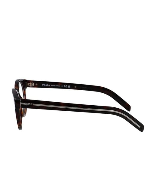 Prada Brown Tortoiseshell Frame Optical Glasses for men