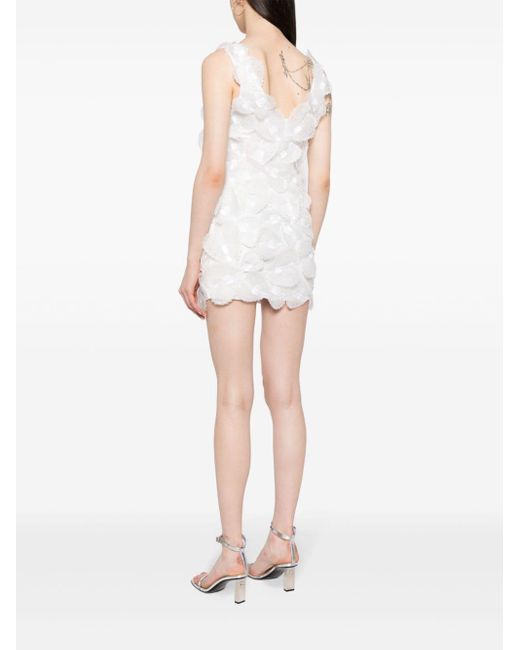 Cynthia Rowley White Lace-appliqué Mini Dress