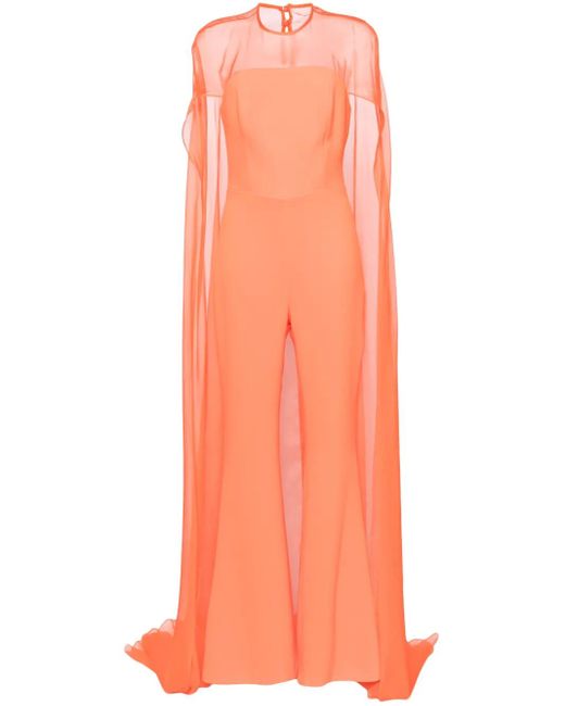 Isabel Sanchis Zijden Jumpsuit in het Orange