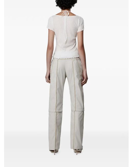 SRVC Studio White Slash Pocket Track Pants