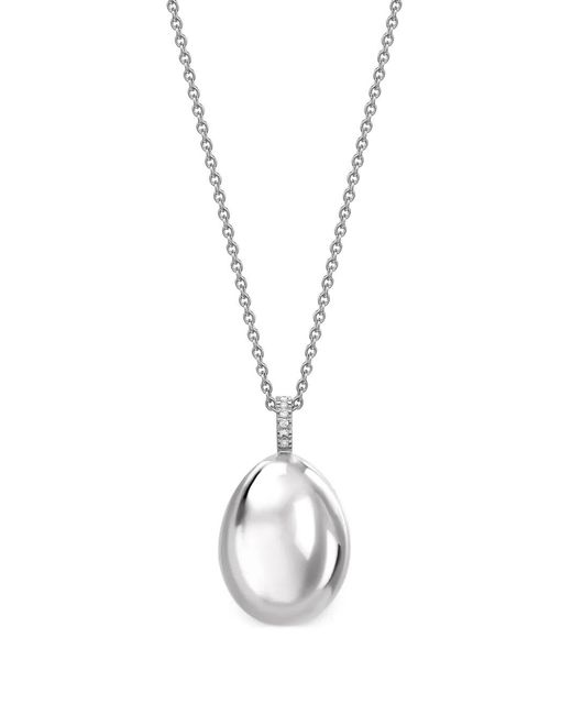 Faberge Metallic 18Kt Essence Egg Pendant Necklace