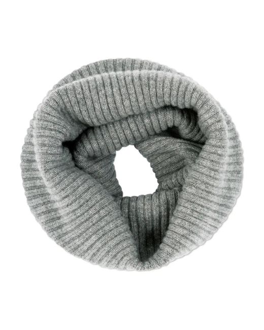 Eric Bompard Gray Ribbed Cashmere Snood