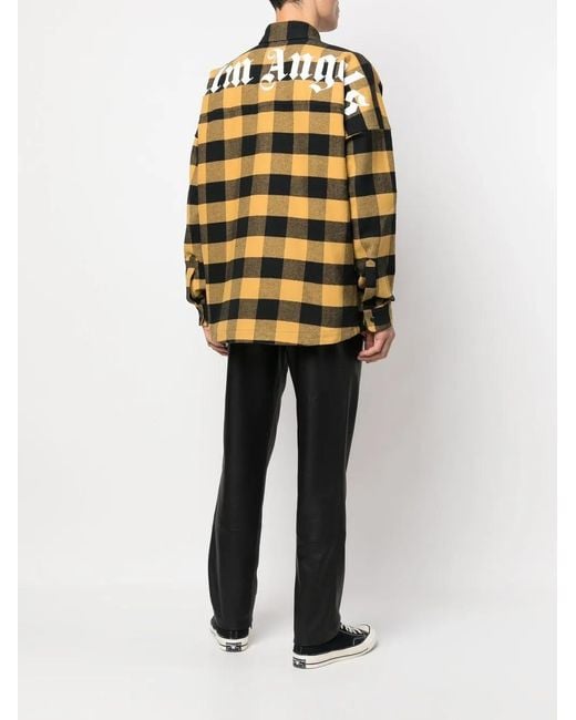 Palm Angels Multicolor Checked Logo-print Shirt for men
