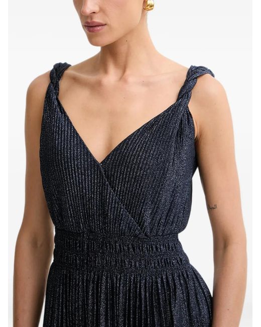 Morgan Black Pleated Maxi Dress