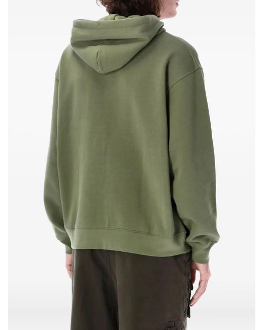 Dime Green Cursive Zip-Up Hoodie for men
