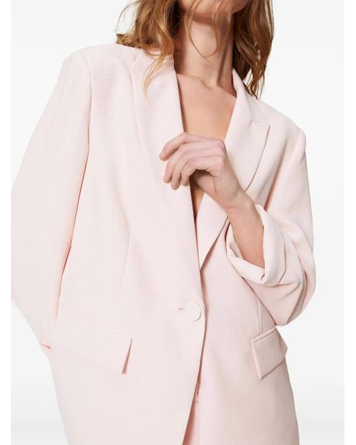Twinset Pink Blazer Aus Krepp