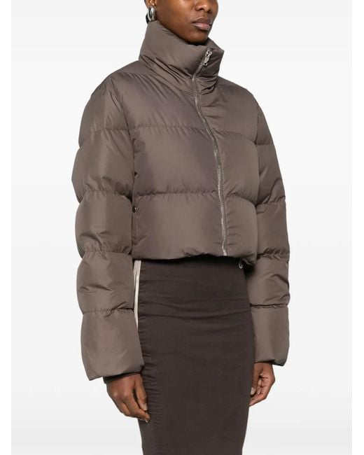 Moncler Brown Cropped Puffer Jacket