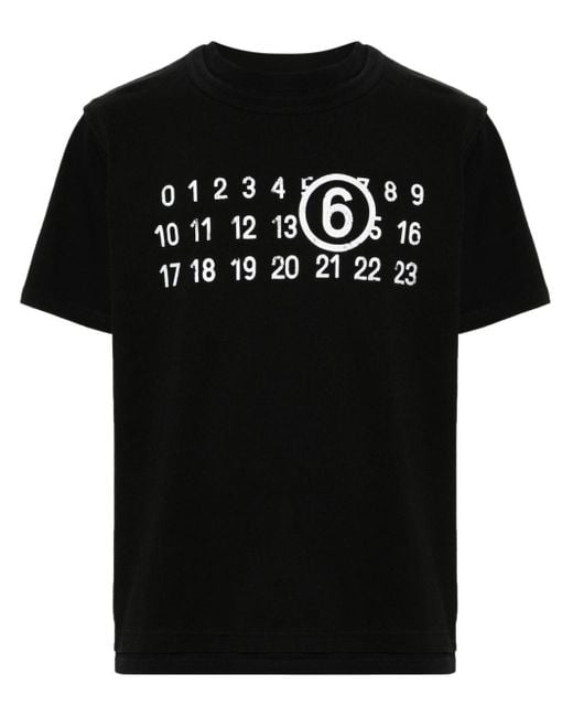 T-Shirt di MM6 by Maison Martin Margiela in Black da Uomo