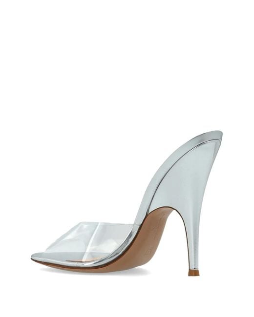 Gianvito Rossi White Sofia Mule 95 Pumps