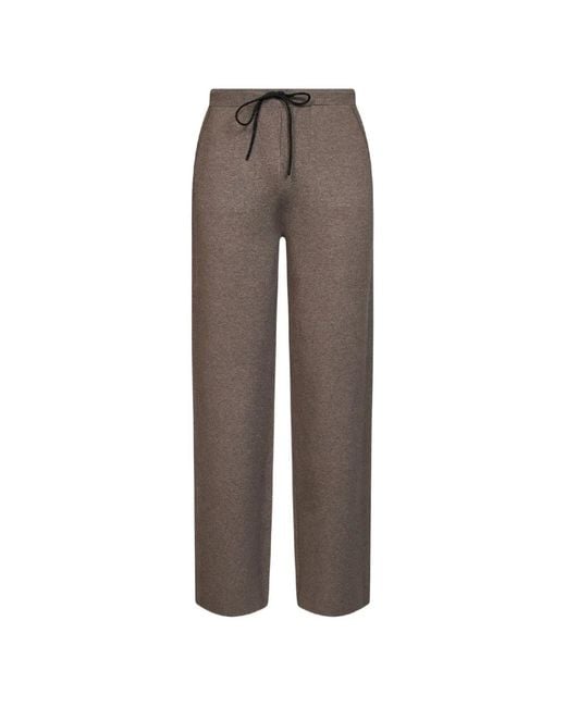 Hevò Brown Drawstring-Waist Track Pants for men