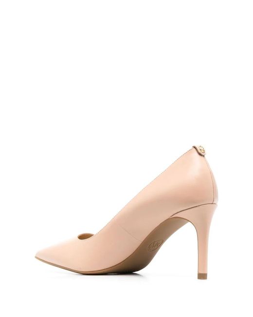 MICHAEL Michael Kors Pink 80Mm Heeled Leather Pumps